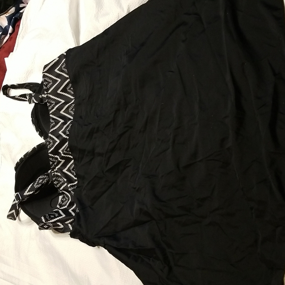 NWT PLUS SIZE SWIM  DRESS RETRO PIN UP ONE PIECE SWIMSUIT RETRO tummy control - Picture 11 of 12